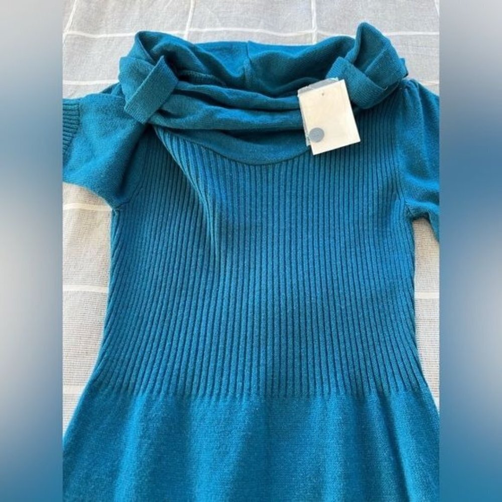 NWT Kohl’s Cowl Neck Sweater Dress Size XS - Picture 3 of 5